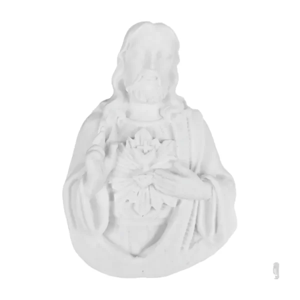 Aplique Sagrado Coração de Jesus  - Resina - 6x4cm