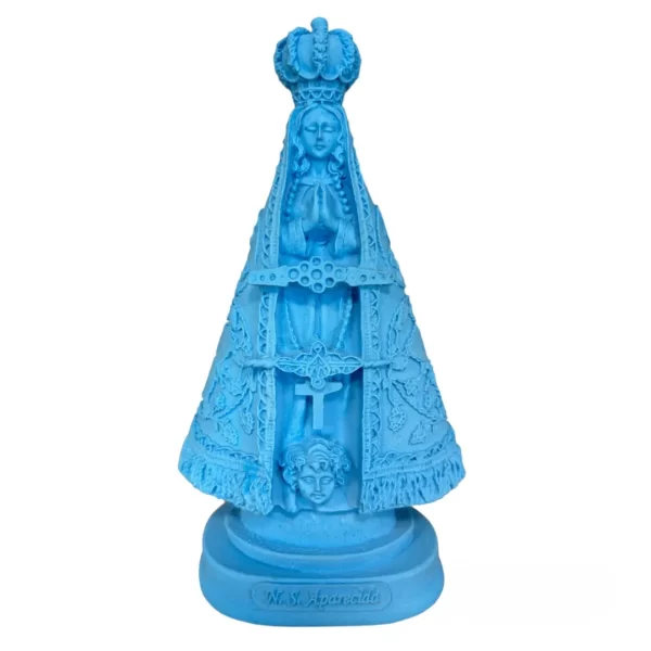 Aparecida Bandeira - Resina - 15cm - Cor azul