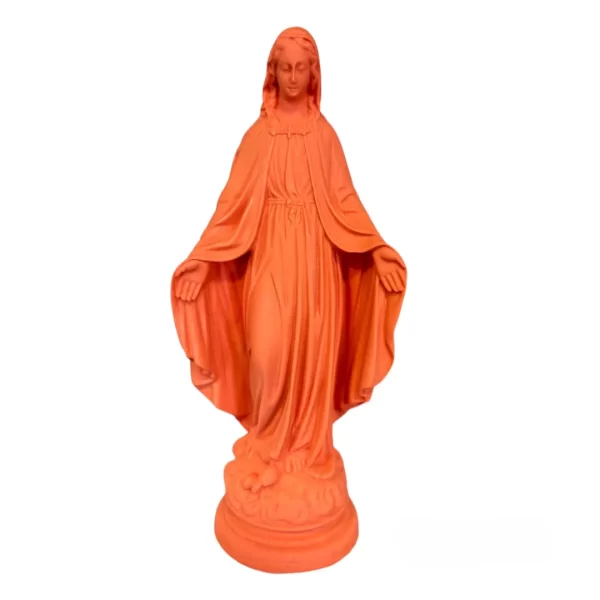 N.Sra das Graça - Resina - 15cm - Cor laranja