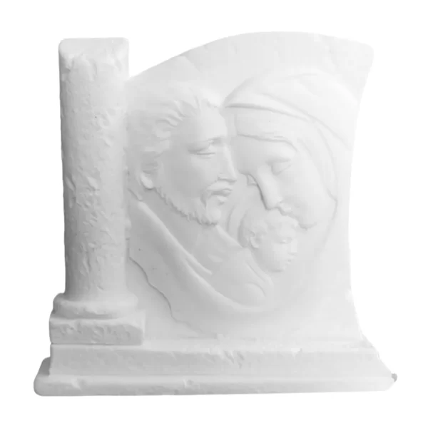 Sagrada Familia com Pedestal  7,5x7,5cm - Pó de Mármore - 7.5cm