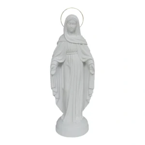 N.Sra das Lágrimas - Pó de Mármore - 30cm - com resplendor banhado a ouro