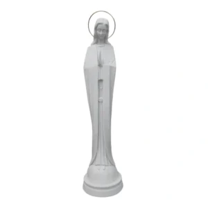 N.Sra do Silencio - Pó de Mármore - 18cm - com resplendor banhado a ouro