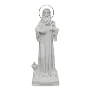 São Bento - Pó de Mármore - 20cm - com resplendor banhado a ouro