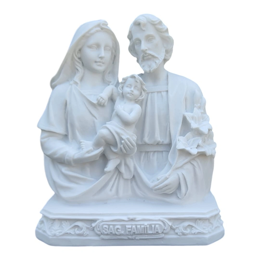 Busto Sagrada Familia - Pó de Mármore - 14cm