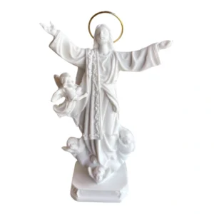N.Sra da Assunção - Pó de Mármore - 12cm - com resplendor banhado a ouro