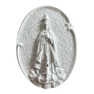 Medalha N.Sra de Fátima - Pó de Mármore - 11x08cm