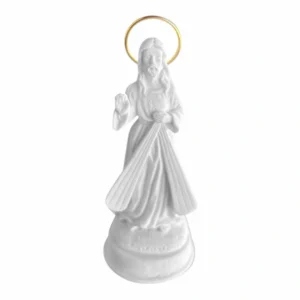 Jesus Misericordioso - Pó de Mármore - 10cm - com resplendor banhado a ouro