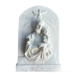 Placa São José - Pó de Mármore - 9,5x7cm