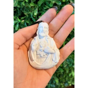Aplique Sagrado Coração de Jesus - Resina - 6x4cm