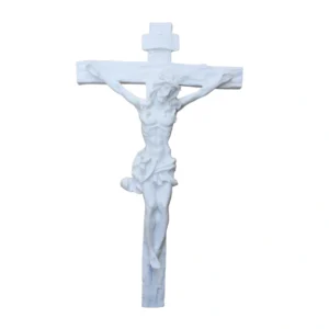 Cristo na Cruz - Pó de Mármore - 26,8x15,7cm