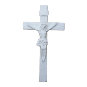 Cristo na Cruz - Pó de Mármore - 19,5x10,5cm
