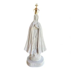 N.Sra Aparecida - Pó de Mármore - 21cm - com coroa banhado a ouro