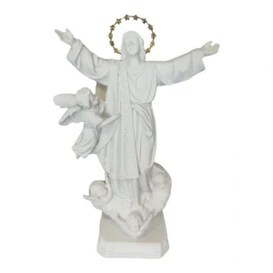 N.Sra da Assunção - Pó de Mármore - 20cm - com resplendor estrelado banhado a ouro