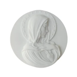 Medalha Virgem Maria - Pó de Mármore - 12x12cm