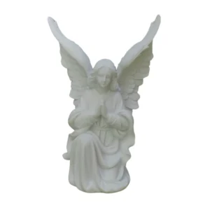 Anjo Adorador - Pó de Mármore - 11,5x18cm