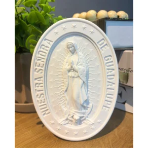 Medalha N.Sra de Guadalupe - Pó de Mármore - 14,5CX10L