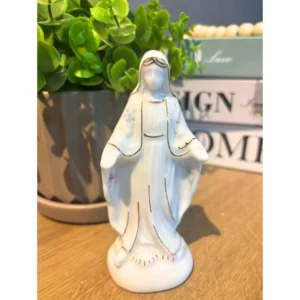 N.Sra das Graças - Porcelana Decorada com detalhes em ouro - 12,5cm