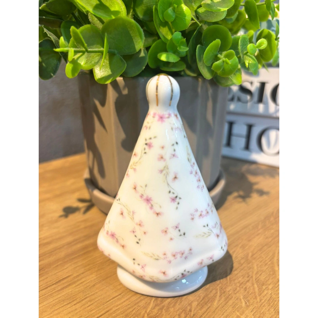 N.Sra Aparecida - Porcelana Decorada com detalhes em ouro - 11cm - Imagem 2