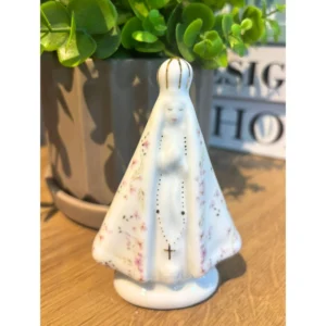 N.Sra Aparecida - Porcelana Decorada com detalhes em ouro - 11cm