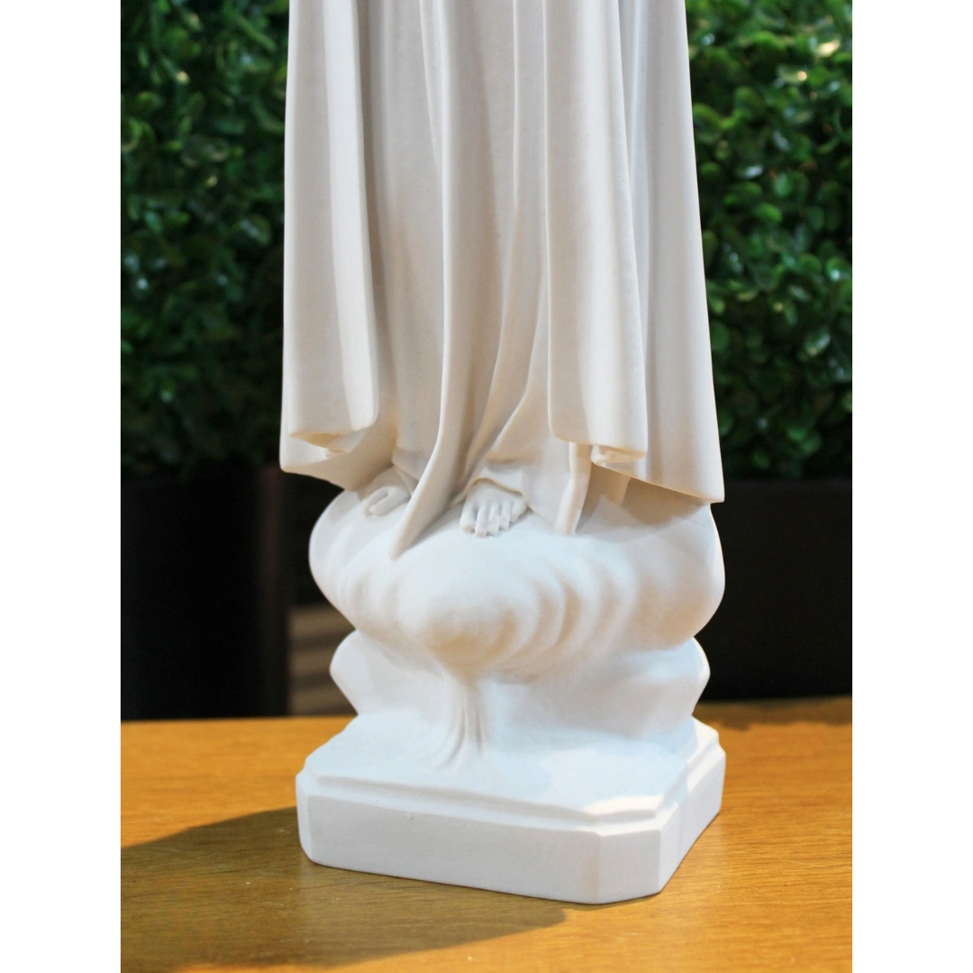 N.Sra de Fátima - Pó de Mármore - 39cm - Com coroa especial banhada a ouro - Imagem 3