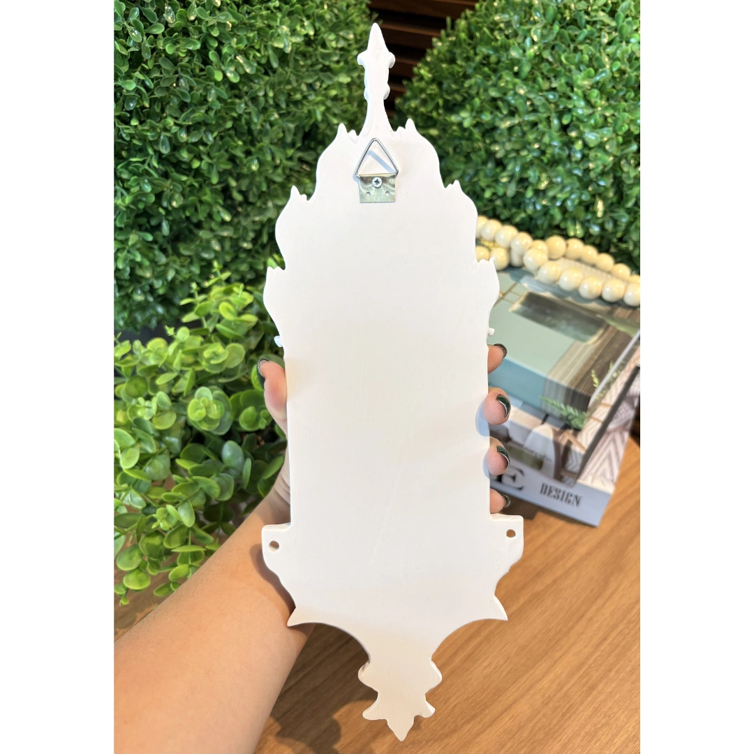 Pia Agua Benta Colonial com N.Sra Aparecida - Pó de Mármore - 32,5x12cm - Imagem 2