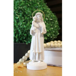 Santa Dulce dos pobres - Pó de Mármore - 19cm - com resplendor banhado a ouro