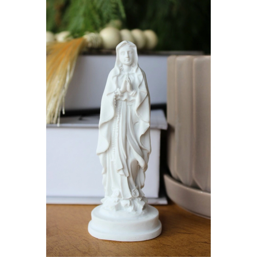 N.Sra de Lourdes - Pó de Mármore - 12cm