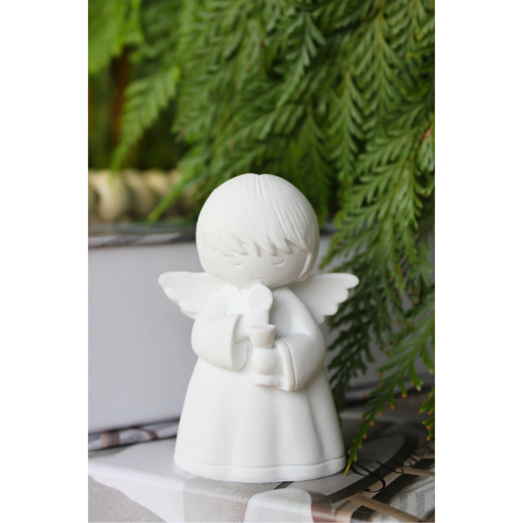 Anjinho Primeira eucaristia (FEM) - Pó de Mármore - 7cm