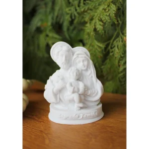 Busto Sagrada Familia - Pó de Mármore - 7,2x6x4,7cm