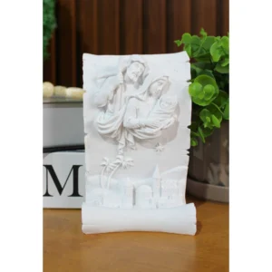 Pergaminho Sagrada Familia - Pó de Mármore - 15cm