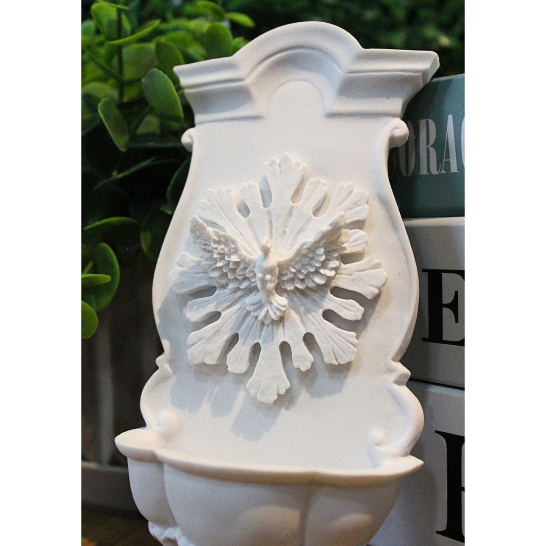 Pia Agua Benta Divino - Pó de Mármore - 16,5x8,5cm - Imagem 2