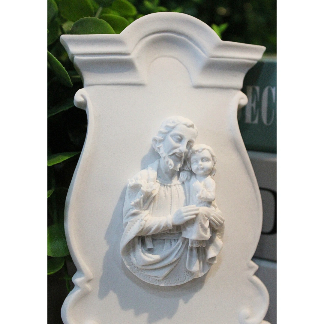 Pia Agua Benta São José - Pó de Mármore - 16,5x8,5cm - Imagem 2